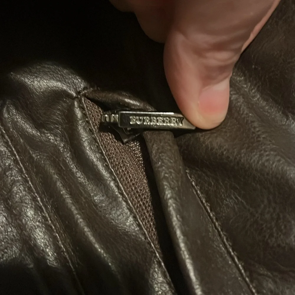 Vintage Burberry Leather Bomber Jacket - Picture 6 of 9